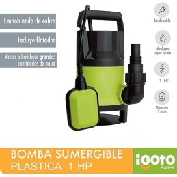 Bomba Sumergible Plastico...